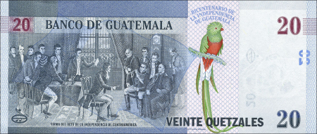 GUATEMALA 20 quetzales 2020 Aniversara, necirculata [1]