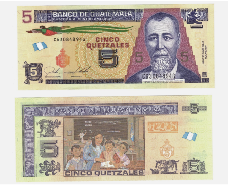 Guatemala - Guatemala 5 Quetzales 2019-2020, Justo Rufino Barrios, necirculata