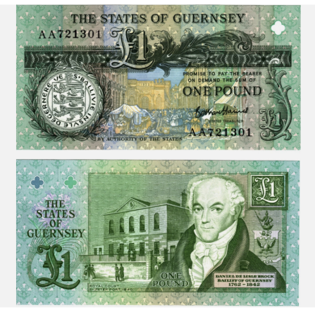 Guernsey - Guernsey 1 Pound 2016, prefix AA, semnatura B. Haines, necirculata