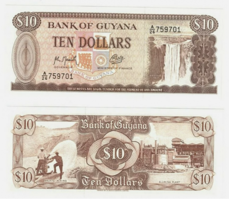 Guyana - Guyana, 10 Dolari 1989, necirculata