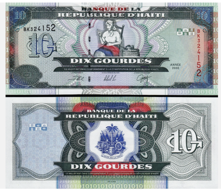 Haiti - Haiti 10 Gourdes 2000, Catherine Flon, necirculata