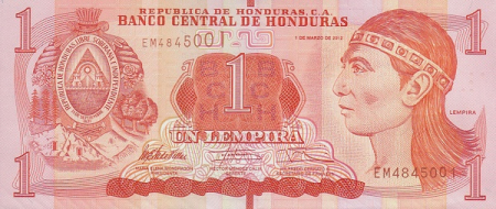 Honduras - Honduras, 1 Lempira 2019-2022, necirculata