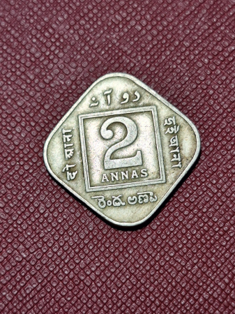 Monede Asia - India 2 annas 1919