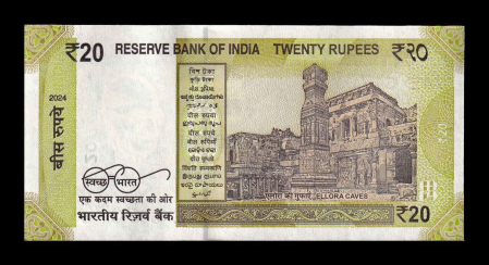 India 20 Rupii 2024, Gandhi, necirculata [1]