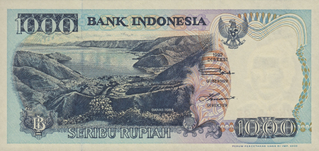 Indonezia - Indonezia 1000 Rupii 1992, Lacul Toba, necirculata