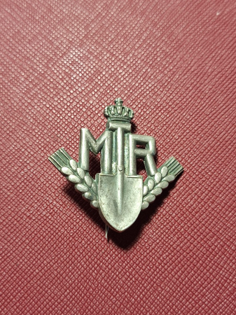 Insigne/Medalii/Decoratii - INSIGNA MUNCA TINERETULUI ROMAN (MTR) 1942-1944