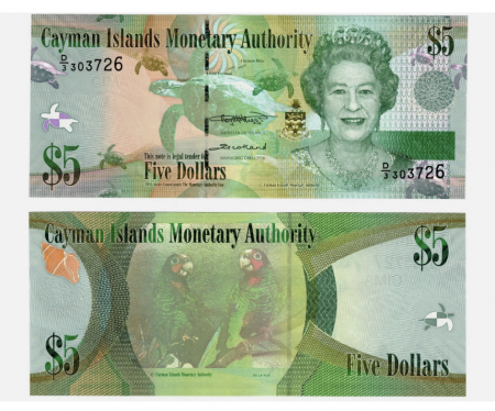 Insulele Cayman - INSULELE CAYMAN, 5 Dolari 2018, necirculata