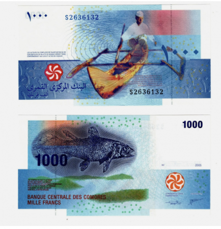 Insulele Comore - Insulele Comore 1000 Franci 2017, necirculata