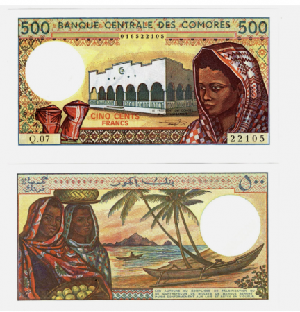 Insulele Comore - Insulele Comore 500 Franci 2004, necirculata