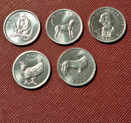 Insulele Cook 1 cent 2003, 5 monede set, necirculate [0]