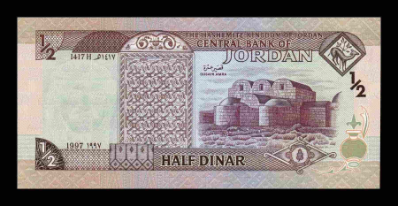 Iordania 1/2 Dinar 1997, Hussein II, necirculata [1]