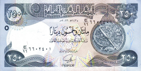 IRAK 250 dinari nedatata (2018), necirculata [0]