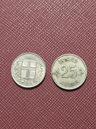 Monede Europa - Islanda 25 aurar 1960