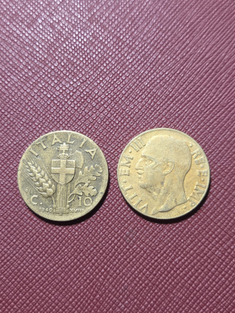 Monede Europa - Italia 10 centesimi 1940-1941