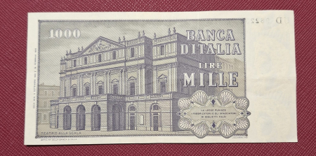 Italia 1000 Lire 1969, Giuseppe Verdi, circulata [1]