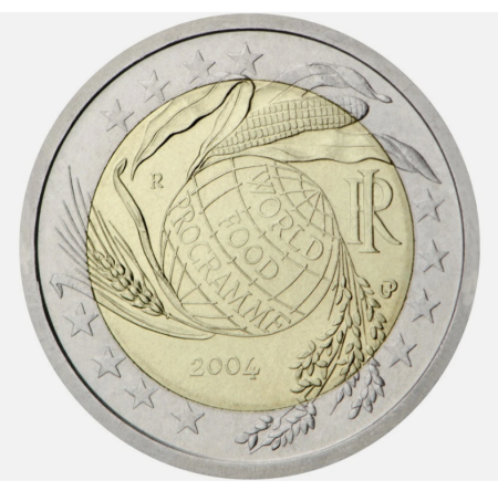 Italia - Italia 2 euro 2004 Programul Alimentar Mondial - FAO, UNC