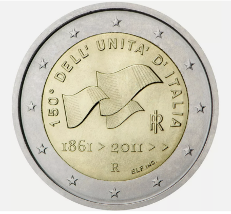 Italia - Italia 2 euro 2011, Unificarea Italiei, UNC