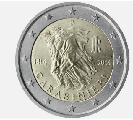 Italia - Italia 2 euro 2014, A 200-a aniversare a înființării Carabinierilor, UNC