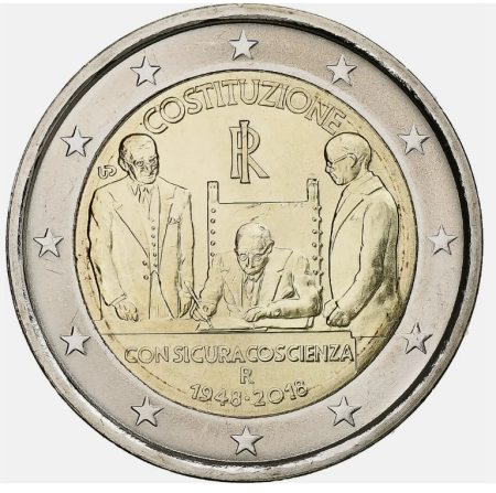 Italia - Italia 2 euro 2018 Constitutia, UNC