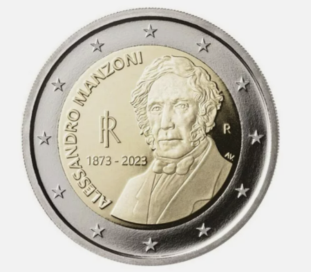 Italia - Italia 2 euro 2023 Alessandro Manzoni, UNC