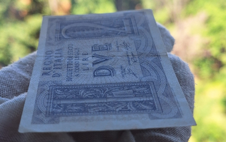 Italia 2 lire 1939, circulata, stare foarte buna [3]