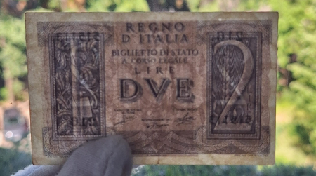 Italia 2 lire 1939, circulata, stare foarte buna [4]