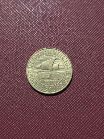 Monede straine - Italia 200 lire 1992, Genova