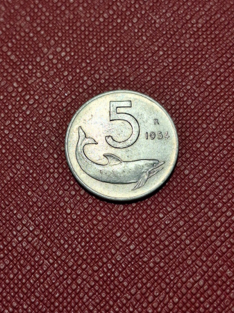 Monede Europa - Italia 5 lire 1954