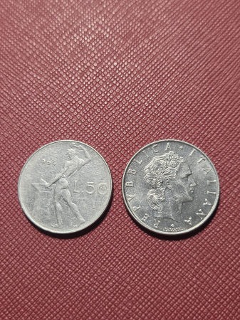 Monede straine - Italia 50 lire 1964-1976