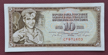 Iugoslavia - Iugoslavia 10 Dinari 1968, aproape necirculata