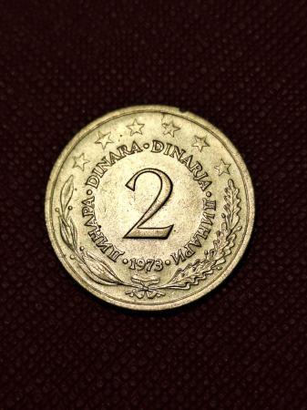 Monede Europa - Iugoslavia, 2 dinari 1973
