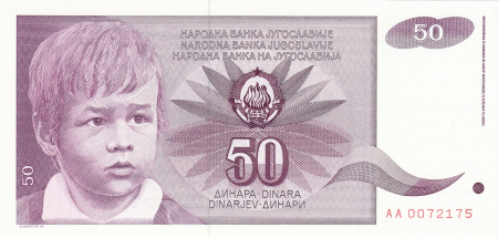 Iugoslavia - IUGOSLAVIA 50 dinari 1990, necirculata
