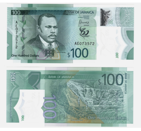 Jamaica - Jamaica 100 Dolari 2022, polimer, necirculata