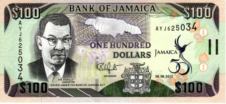 Jamaica 100 Dolari 2012, necirculata [0]