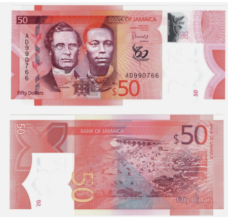 Jamaica - Jamaica 50 Dolari 2022, 60 Ani Independenta, polimer, necirculata