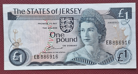 Jersey - Jersey, 1 Pound 1976-1983, Regina Elisabeta II, aproape necirculata