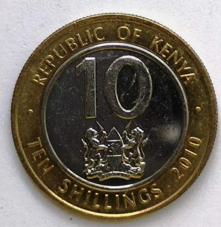 Kenya 10 shillings 2010 primul presedinte al Kenyei - Jomo Kenyatta [1]