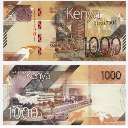 Bancnote Africa - Kenya 1000 Shilingi 2024, necirculata