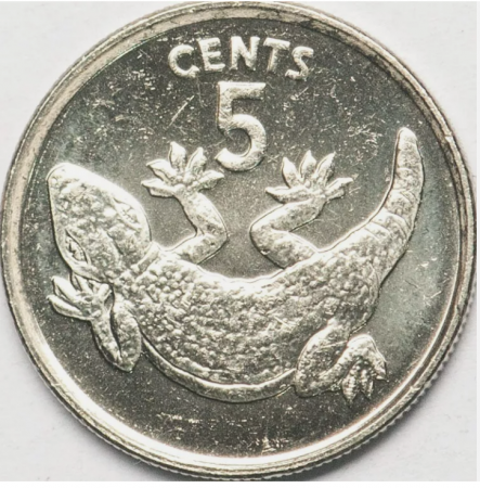 Kiribati 5 centi 1979 reptila, UNC [0]