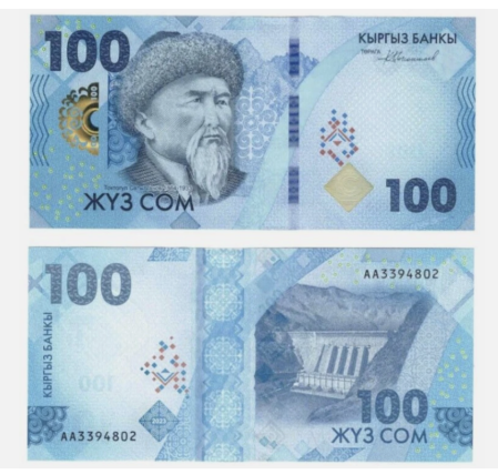 Bancnote - Kyrgyzstan, 100 Som 2024, necirculata
