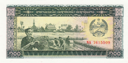 Bancnote Asia - Laos 100 kip 1979, necirculata