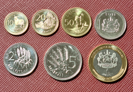 Monede Africa - Lesotho 7 monede 2010-2023: 10,20,50 Lisente, 1,2, 2x5 Maloti,  UNC