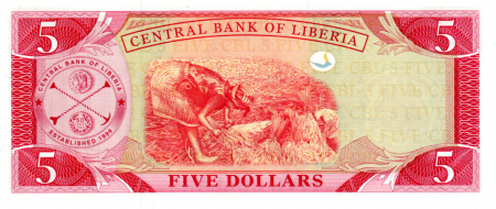 Liberia 5 Dolari 2003, necirculata [0]