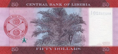 Bancnote straine - Liberia 50 dolari 2022,  necirculata