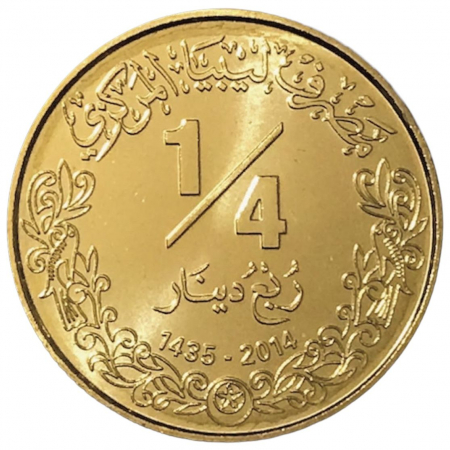 Libia 1/4 dinar 2014 UNC [0]