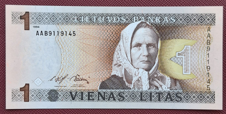 Lituania 1 litas 1994, necirculata [1]