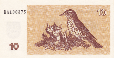 Bancnote - Lituania, 10 Talonas 1992, aproape necirculata