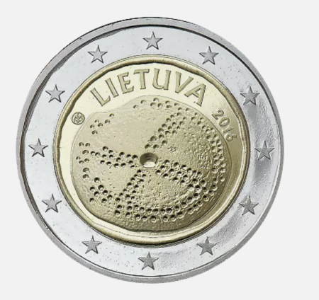 Lituania - Lituania 2 euro 2016 Cultura Baltică, UNC