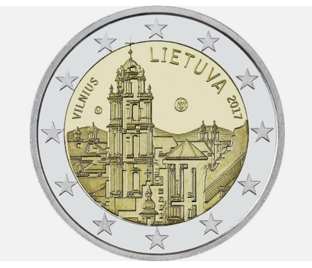 Lituania - Lituania 2 euro 2017 Vilnius, UNC