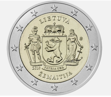 Lituania - Lituania 2 euro 2019, Samogitia - Zemaitija, UNC
